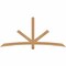 Ekena Millwork Alberta Smooth Timber Gable Bracket, Western Red Cedar, 84"W x 38"H x 3 1/2"D x 3 1/2"F, 11/12 Pitch GBW084X38X0404ALB00SWR - alternate 1